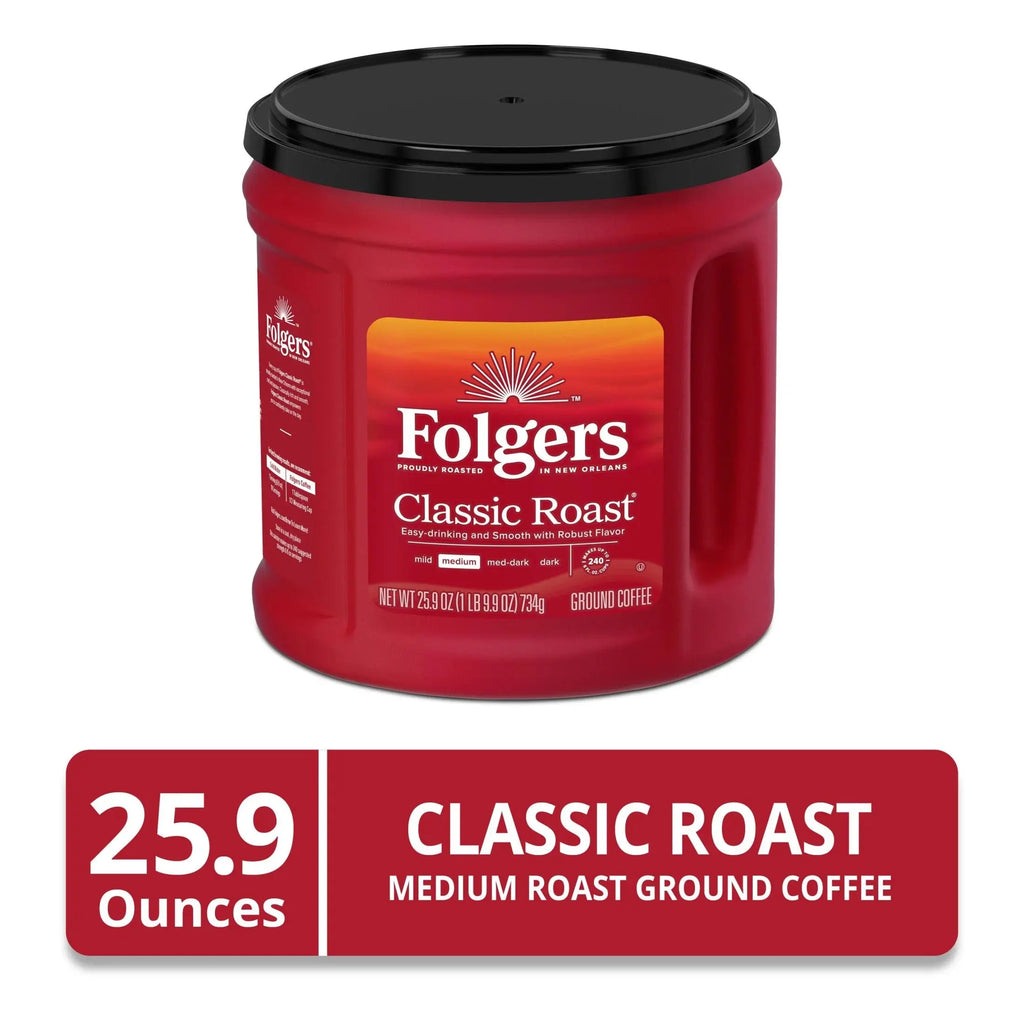 Classic Roast Ground Coffee, Medium Roast, 25.9 Oz Canister