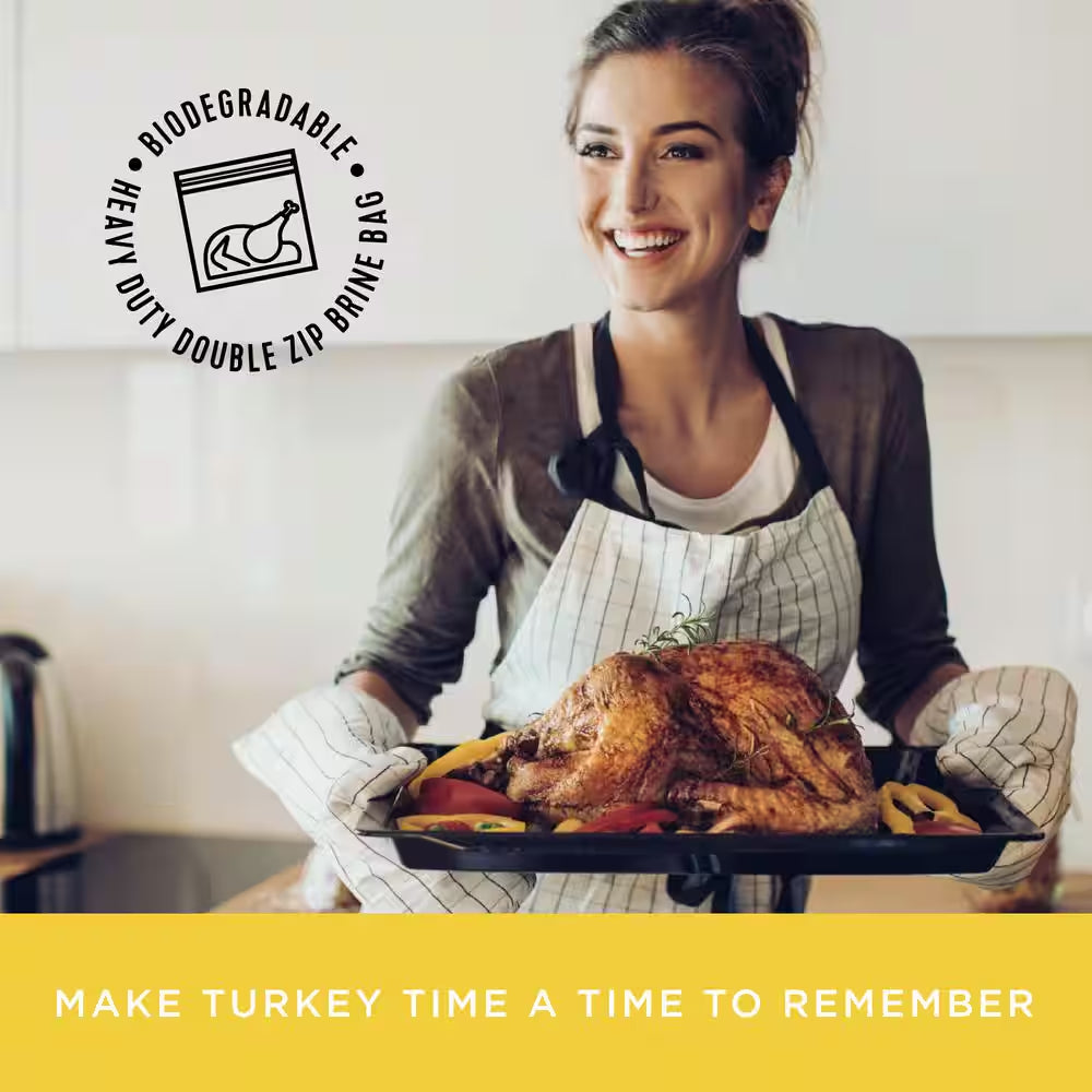 All-Natural Lemon Pepper Brine Kit, Includes Brining Bag, 14.4Oz Marinades