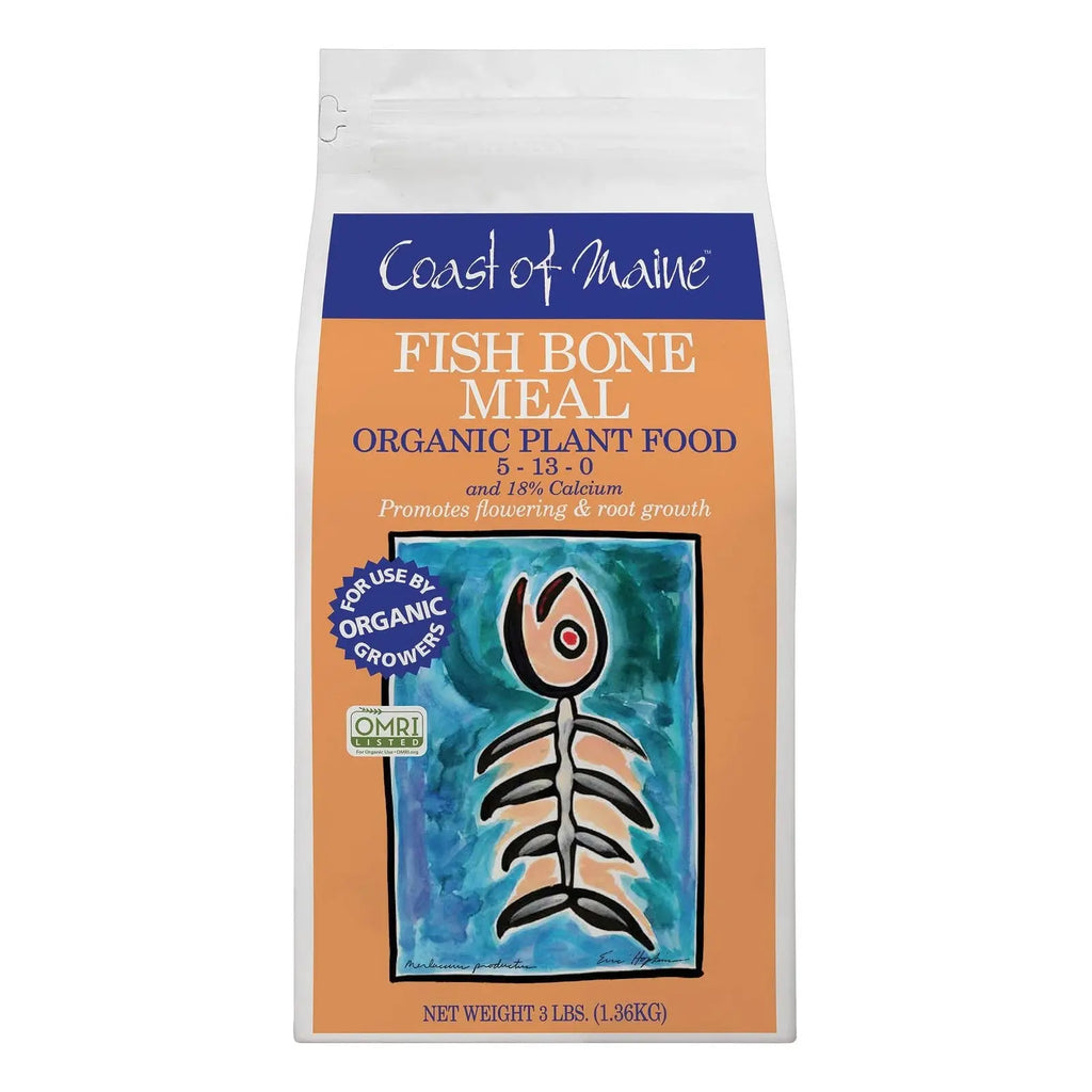 Coast of Maine Organic Fish Bone Meal Fertilizer for Bulbs and Gardens 3 Lb