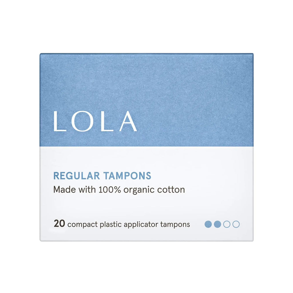 Regular Tampons, Organic Cotton, Compact Plastic Applicator, 20 Count