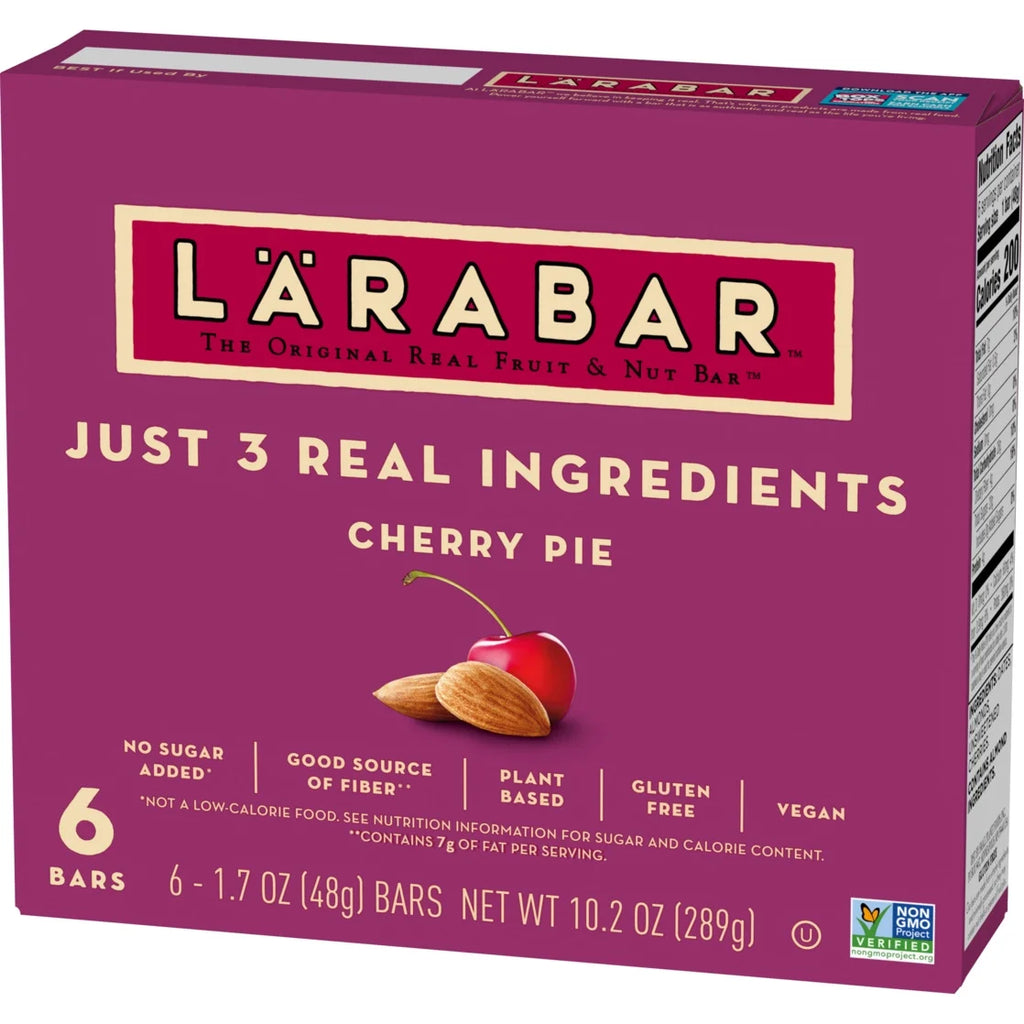 Cherry Pie Fruit and Nut Bars, Gluten Free and Vegan, 10.2 Oz, 6 Ct