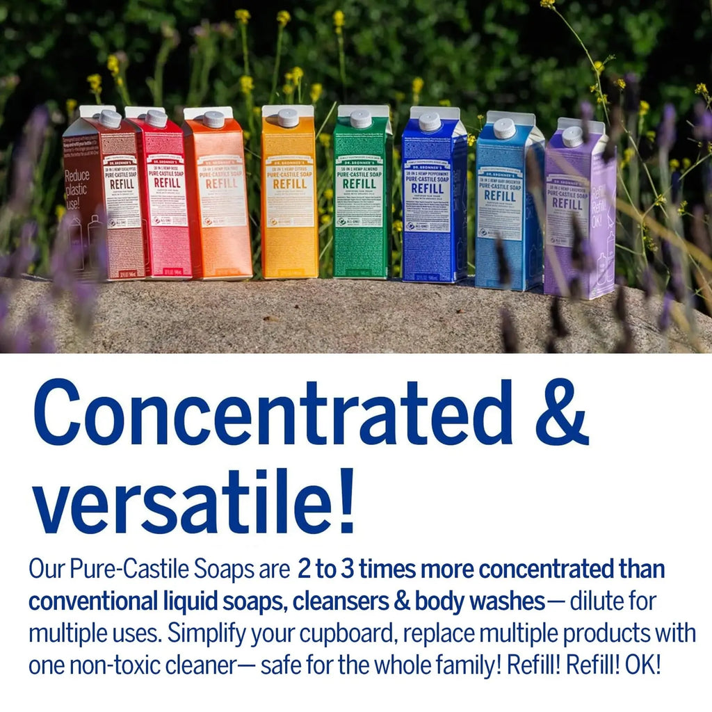 Dr Bronner'S Pure Castile Liquid Soap 32Oz Pack of 2 Organic Fair Trade