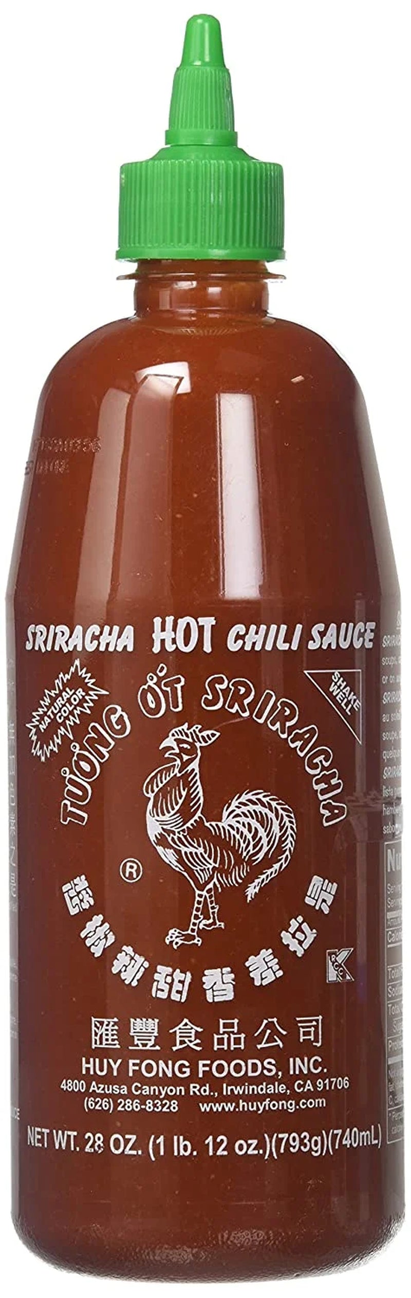 Sriracha Hot Chili Sauce, 28Oz (793G) Bottle