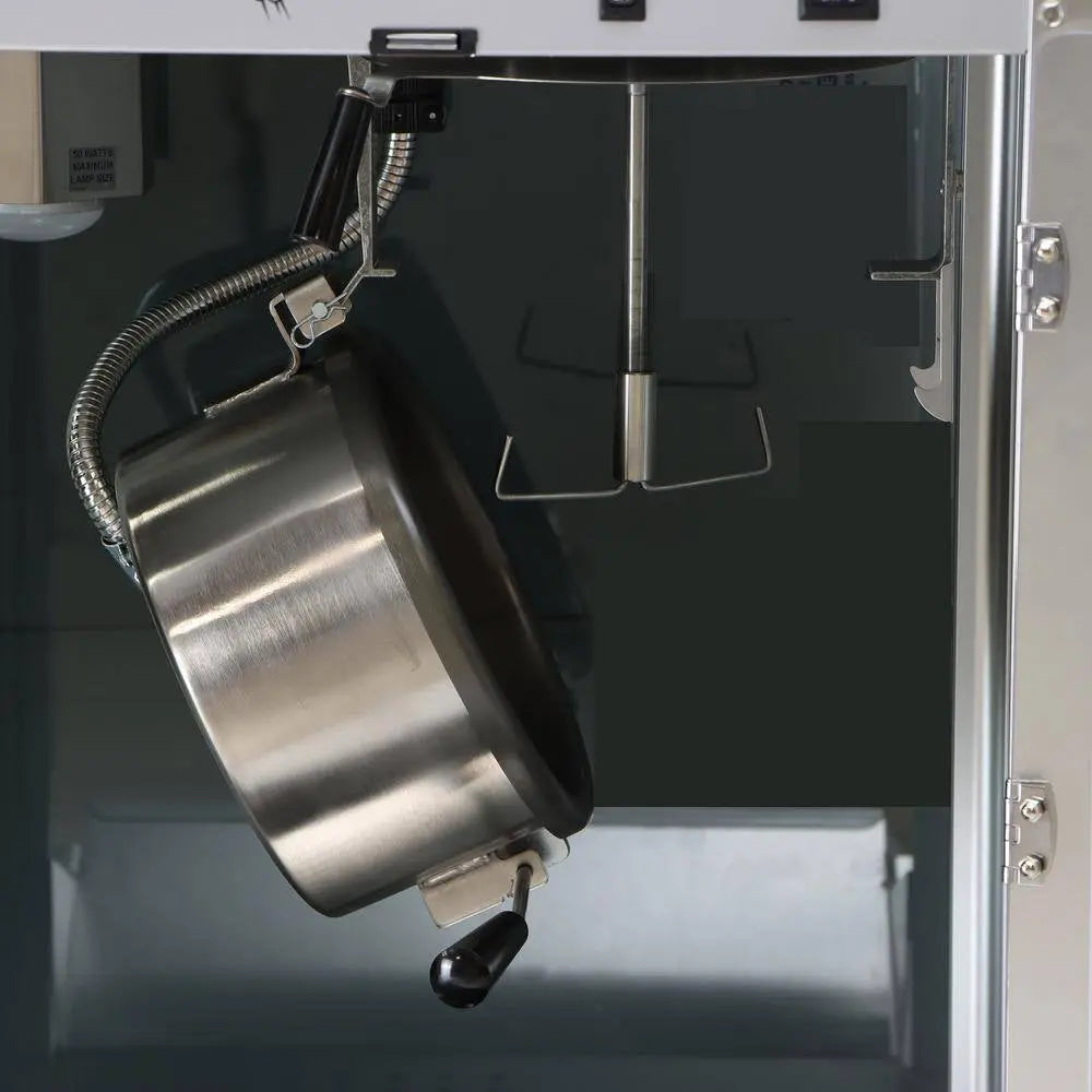 Contempo Pop 8 Oz. Black Stainless Steel Countertop Popcorn Machine