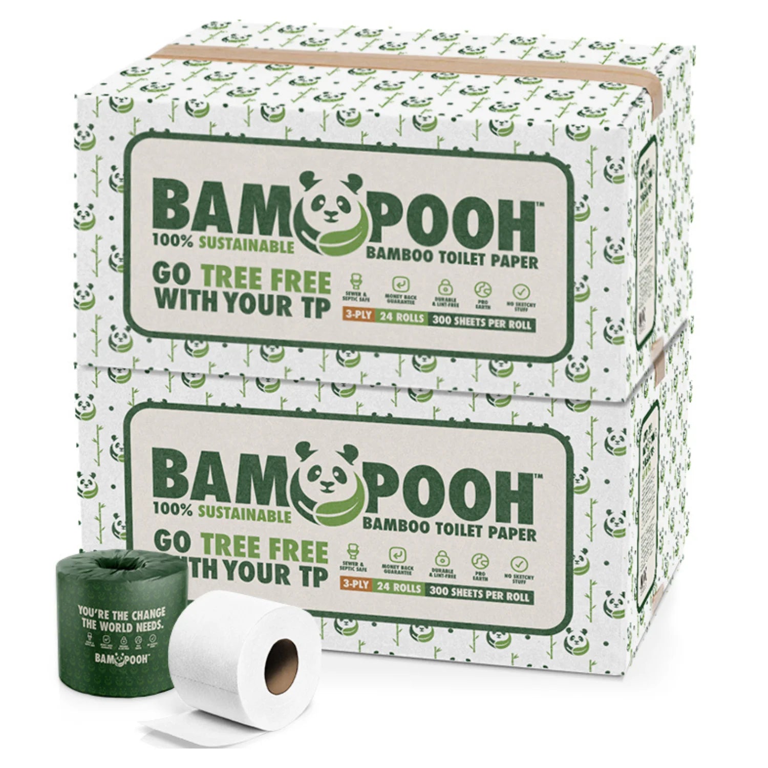 Eco-Friendly 3-Ply Bamboo Toilet Paper