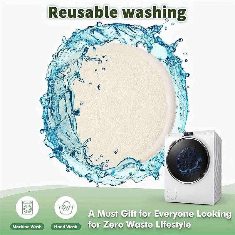 15pcs Sustainable Bamboo Cotton Makeup Remover Pads, Reusable & Washable, Suitable for All Skin Types Chef's Market