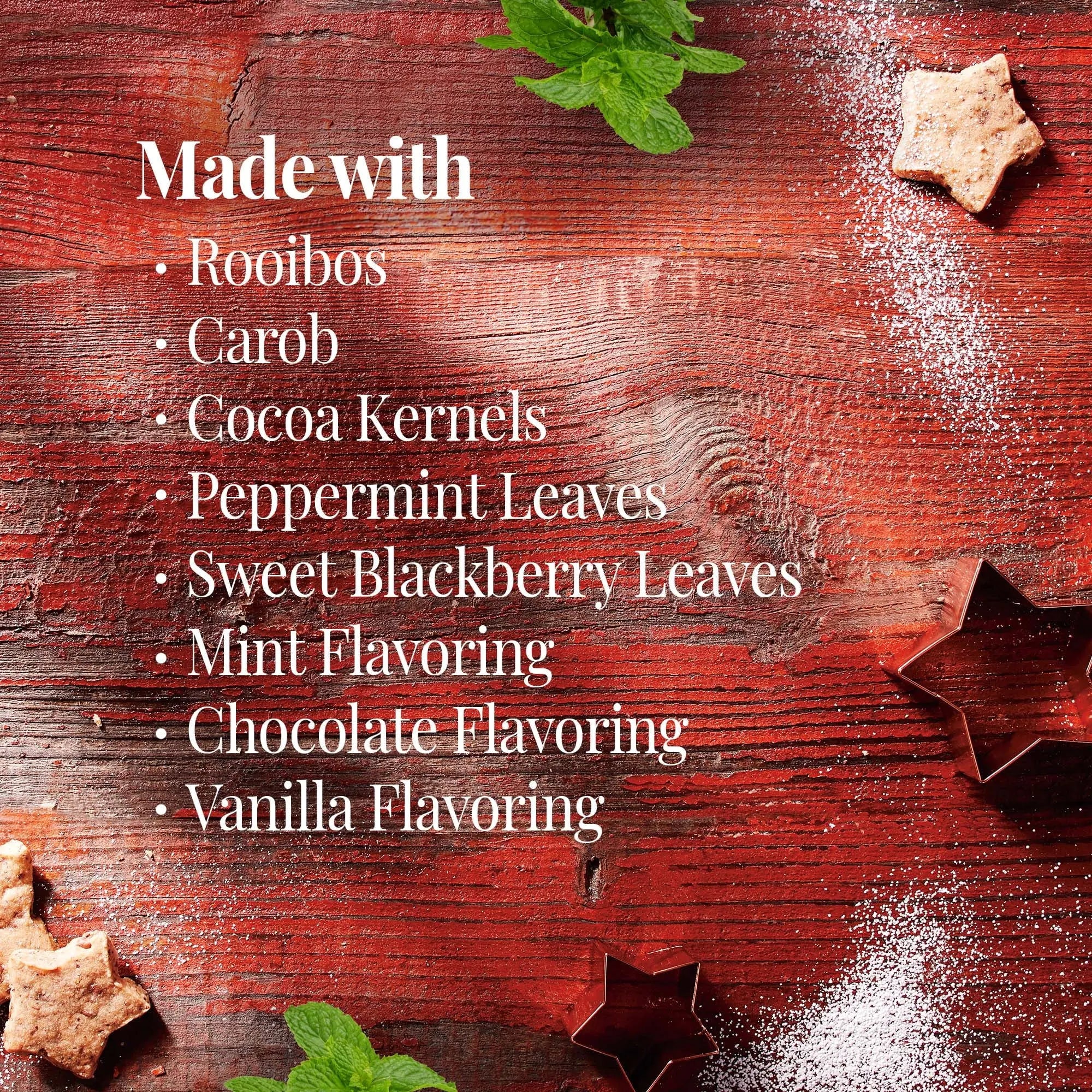 Peppermint Cuppa Chocolate Tea, 36 Tea Bags, Rooibos Tea Dessert Blend