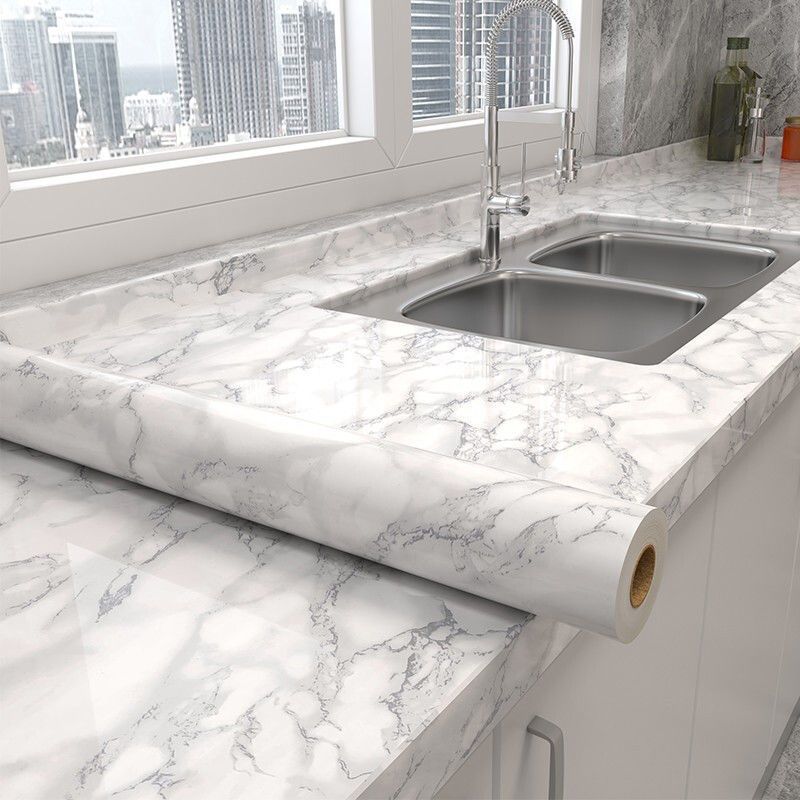 Extra Thick Vinyl Self-Adhesive Wallpaper, Waterproof and Oil Proof, Removable Peel and Stick Wall Stickers for Bathroom and Kitchen, Brick Stone Wood Pattern, Random Matc Chef's Market