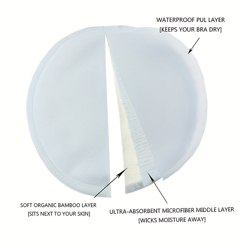 Organic Bamboo Nursing Pads: 10 Washable Pads + Wet Bag + Wash Bag - Super Absorbent & Reusable Breast Pads for Breastfeeding (Large 4.7), Halloween Christmas Thanksgiving Day Gift Chef's Market