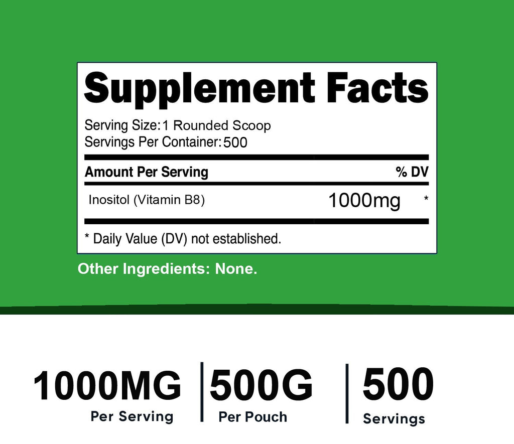 1.1Lb (500G) PURE INOSITOL POWDER PHARMACEUTICAL GRADE MOOD STRESS ANXIETY VEGAN