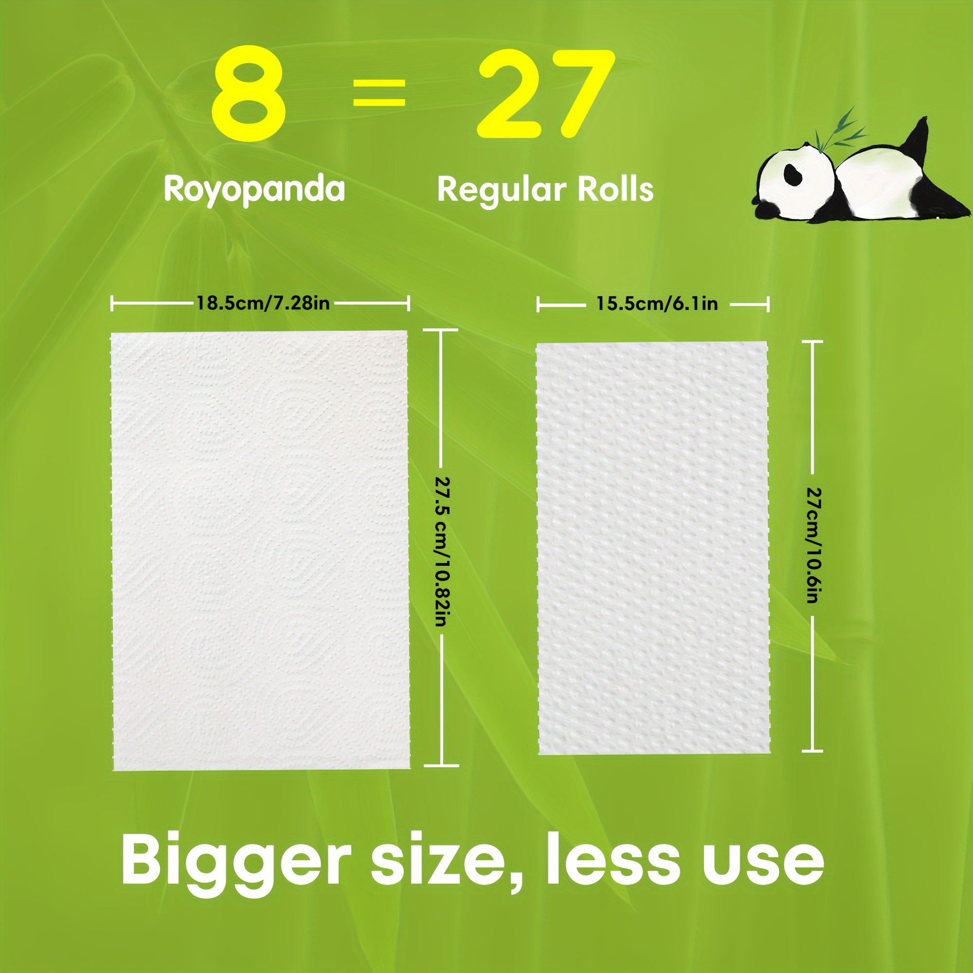 16 rolls/ box8 rolls in 1 box, 2-ply white bamboo pulp kitchen paper towels, 2 rolls individually wrapped, no ink contamination, large quantity of super premium paper towels, environmentally friendly and affordable Chef's Market