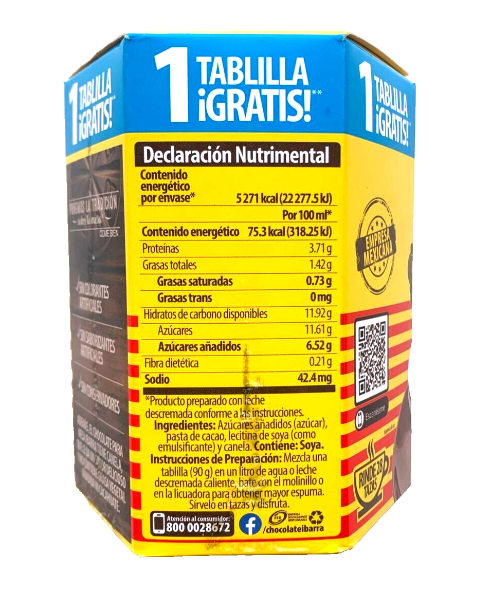 Ibarra Chocolate Tradicional 🇲🇽 Traditional Hot Chocolate. 540Gr/19.05Oz