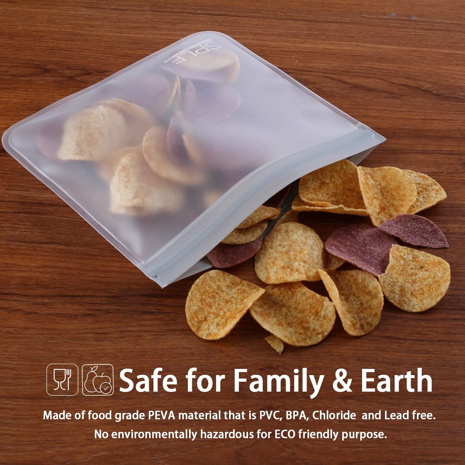 12 Pack Dishwasher Safe Reusable Storage Bags(5 Reusable Sandwich 5 Snack 2 Gallon), Extra Thick Freezer Bags Leakproof Silicone and Plastic Free Food Lunch Bag