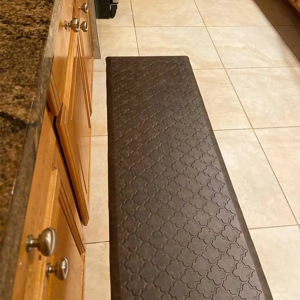 Kitchen Mat Cushioned anti Fatigue Comfort Floor Mat Oversized 20"X60" Waterproof Non Slip Kitchen Rug Runner Laundry Room Rug Floor Carpet Heavy Duty Comfort Standing Mat Pads, Brown