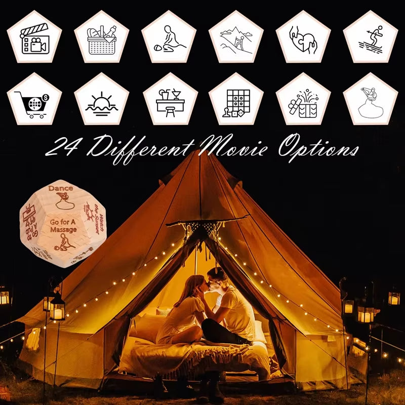 Dice for Her Him Couples Gift Ideas Food Decision Dice Games Christmas Birthday Valentines Day Gifts for Wife Husband